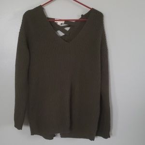 Altered State sweater with lace up detail on back